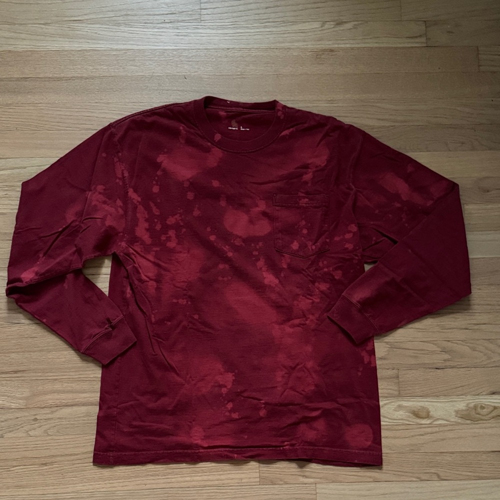 Men's Carharrt Red Long Sleeve Shirt